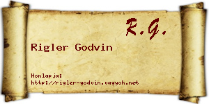 Rigler Godvin névjegykártya